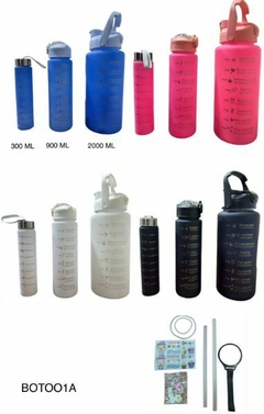 SET X 3 BOTELLAS COLOR TOTAL MOTIVACIONALES CON STICKER en internet