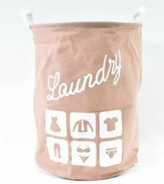 CANASTO PLEGABLE LAUNDRY CON CIERRE SUPERIOR - tienda online