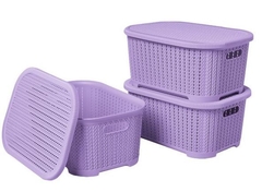 CAJAS ORGANIZADORAS SIMIL RATTAN SIN TAPA 36 X 25 X 17 CM - comprar online