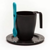 SET CONJUNTO TAZA + PLATO + CUCHARA COLOR