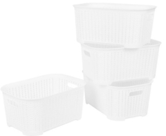 CAJAS ORGANIZADORAS XXL SIMIL RATTAN SIN TAPA - 54 X 35 X 28 CM