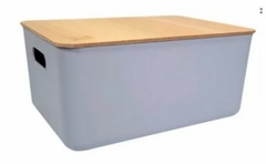 CAJA MODERNA TAPA MADERA 26 X 18 X 16 CM - comprar online