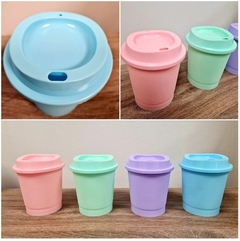 VASO MINI ECO PASTEL CON TAPA - comprar online