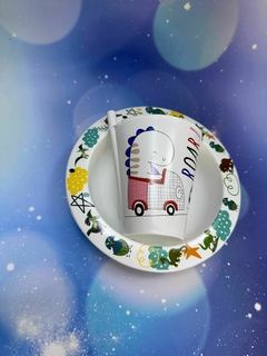 SET VASO CON BOMBILLA + BOWL INFANTIL - tienda online