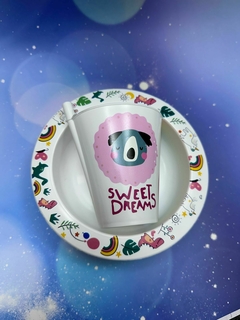 Imagen de SET VASO CON BOMBILLA + BOWL INFANTIL