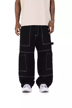 Pantalon Cargo Ancho Core Negro BRZ - comprar online