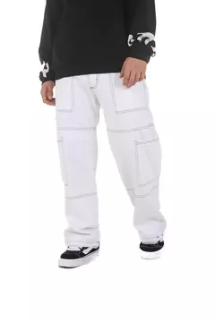 Pantalon Cargo Ancho Core White BRZ - comprar online