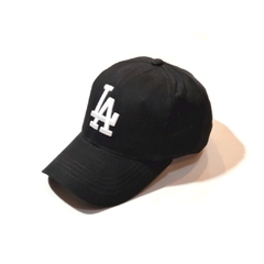 Gorra Polo Regulable LA negra bordado blanco