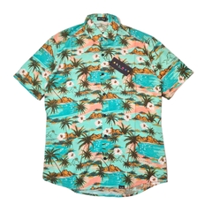 Camisa Floreada Allday Island Celeste