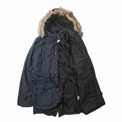 Campera Parka con Piel Premium Negra - ultima talle XL en internet