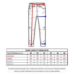 Jean Mom Fit Cargo Gris DSTN Anger - SamoaShop