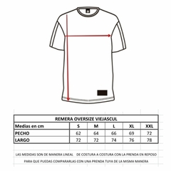 Remera Oversize ViejaScul VS Lines Blanco - comprar online