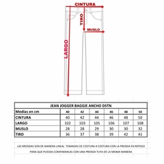 jogger de Jean Ancho DSTN baggie Negro - SOLO 48 en internet