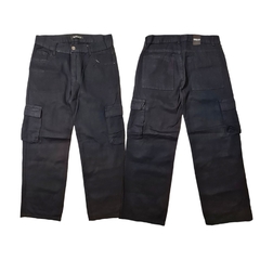 Pantalon Cargo Straigth Recto Negro BRZ