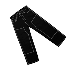 Pantalon Knee Black Costuras Blancas - talles 40 y 46 - tienda online