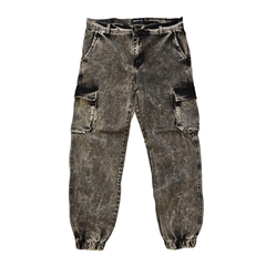 jogger Cargo de Jean Ancho DSTN baggie Gris