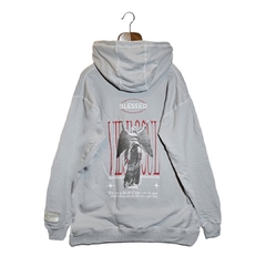 Buzo Hoodie Oversize Liviano ViejaScul Blessed Gris - SamoaShop