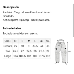 Cargo Recto de Ripstop Premium Viejascul Signature Gris - comprar online