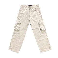 Pantalon Cargo Straigth Recto Crema BRZ