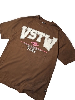 Remera Oversize Vono Rombo Chocolate - comprar online