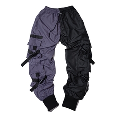 Jogger Cargo de Microfibra Blend Dual Negro Gris