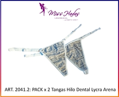 ART. 2041.2: PACK x 2 Tangas Hilo Dental Microfibra Arena