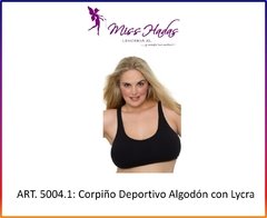 ART. 5004.1: Corpiño Deportivo Algodón con Lycra