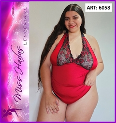 ART. 6058: Body Lycra Rojo con Puntilla de Lurex Marilyn en internet