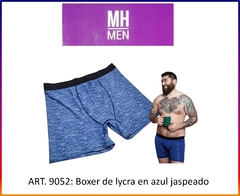 ART. 9052: Boxer de Lycra jaspeado azul con elástico en la cintura - comprar online