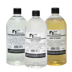 Kit matéria prima para shampoo ou sabonete Liquido - Anfótero, Blend e Lauril - SKU 1470