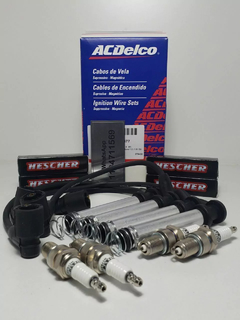 Kit Cables de Bujia Acdelco con bujias Hescher para Chevrolet Vectra 2.0 8V - comprar online