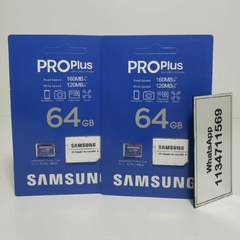 Micro Sd 64GB Samsung Pro Plus Microsd XC UHS I U3 Clase 10 V30 A2 4K Ultra HD MB-MD064KB/WW