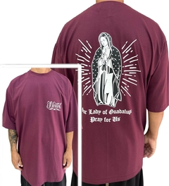 Camiseta rap power oversized santa guadalupe blessed na internet