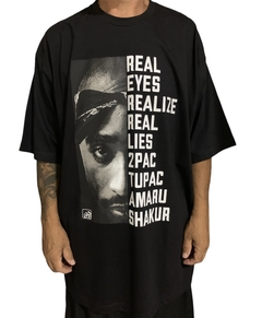 Camiseta rap power tupac real eyes realize real lies 2pac tupac amaru shakur - Rap Power