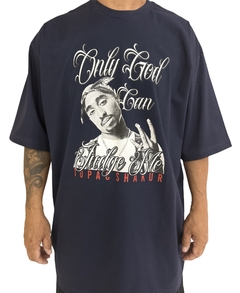 Camiseta rap power tupac only god na internet