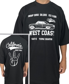 Camiseta rap power oversized west coast california