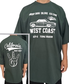 Camiseta rap power oversized west coast california na internet