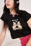 BABY TEE BUNNY NEGRA - comprar online