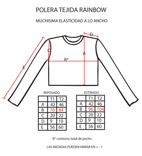 Imagen de POLERA TEJIDA RAINBOW DE SEGUNDA