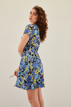 Vestido PENELOPE - print azul/negro - comprar online