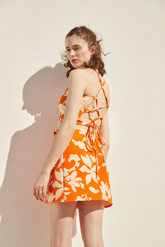 Falda ATENEA - print naranja - comprar online