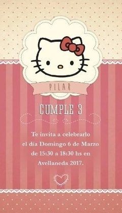 Kit Imprimible Hello Kitty Shabby Rosa Vintage Romántico PERSONALIZADO - tienda online