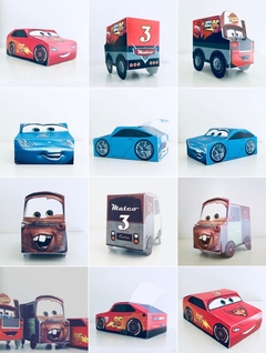 Cajas Cars PERSONALIZADAS CON NOMBRE Y EDAD ( no es kit completo son 4 cajas) en internet