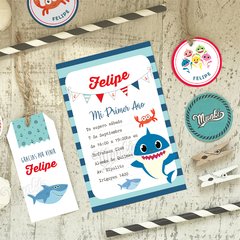 Kit imprimible Baby Shark PERSONALIZADO en internet