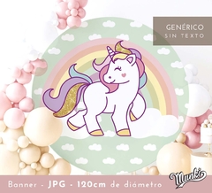 cartel de unicornios para decorar fondo de mesa, kit imprimible