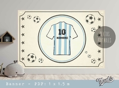 Cartel de cumpleaños camiseta argentina para imprimir