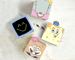 Cajas Imprimibles Golosinas personajes Bob Esponja PDF