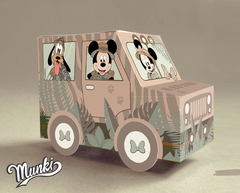 Caja Imprimible golosinas Minnie Safari Rosa pastel con Textos Editables