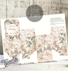 Kit Imprimible Flores Campestres con Textos Editables en PDF - Kits Imprimibles Munki