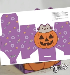 kit imprimible gato pusheen halloween kawaii deco